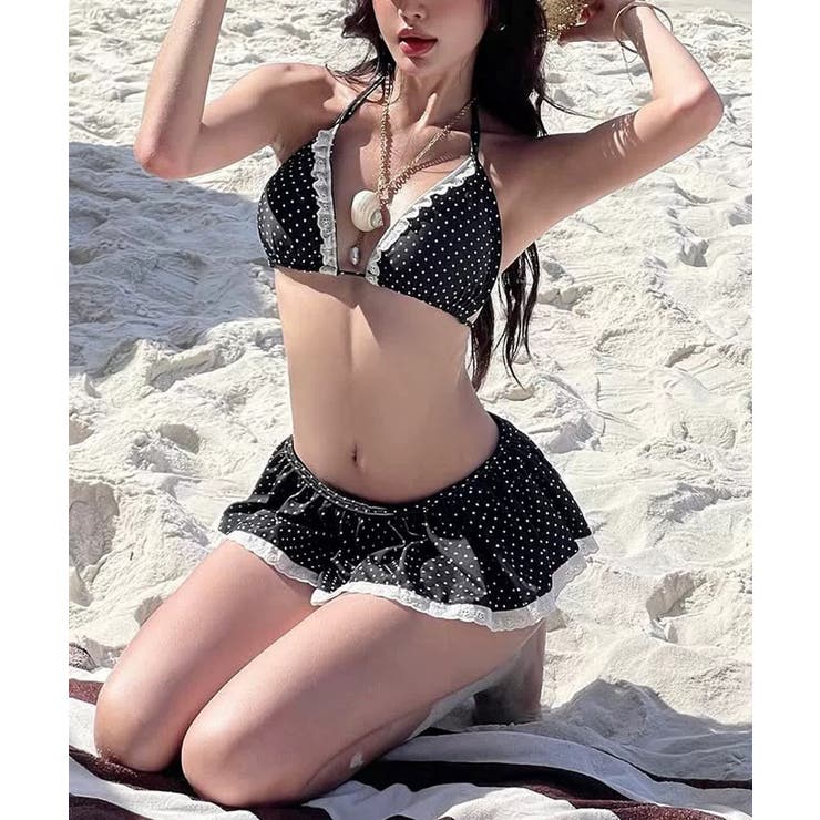 夏新作 ドット柄レースフリル スカート付き | LOVERS | 詳細画像2 