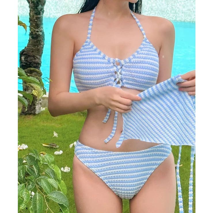 夏新作 水色ボーダー バブーシュカ付 | LOVERS | 詳細画像4 