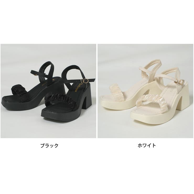 夏新作 シアーギャザーベルト チャンキーヒール | LOVERS | 詳細画像23 