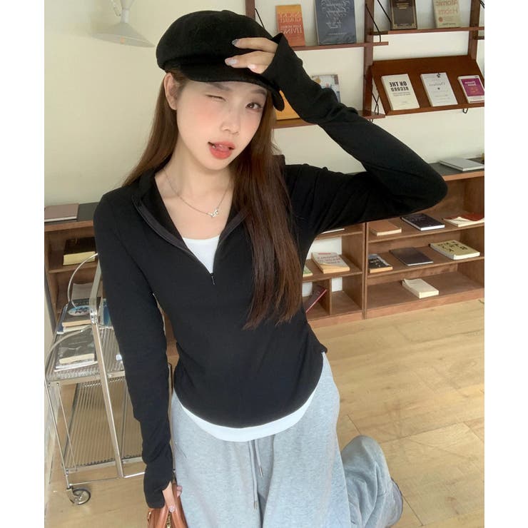 春新作 レイヤード風 フィンガーホール付き | LOVERS | 詳細画像2 