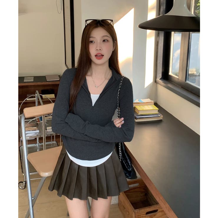 春新作 レイヤード風 フィンガーホール付き | LOVERS | 詳細画像5 