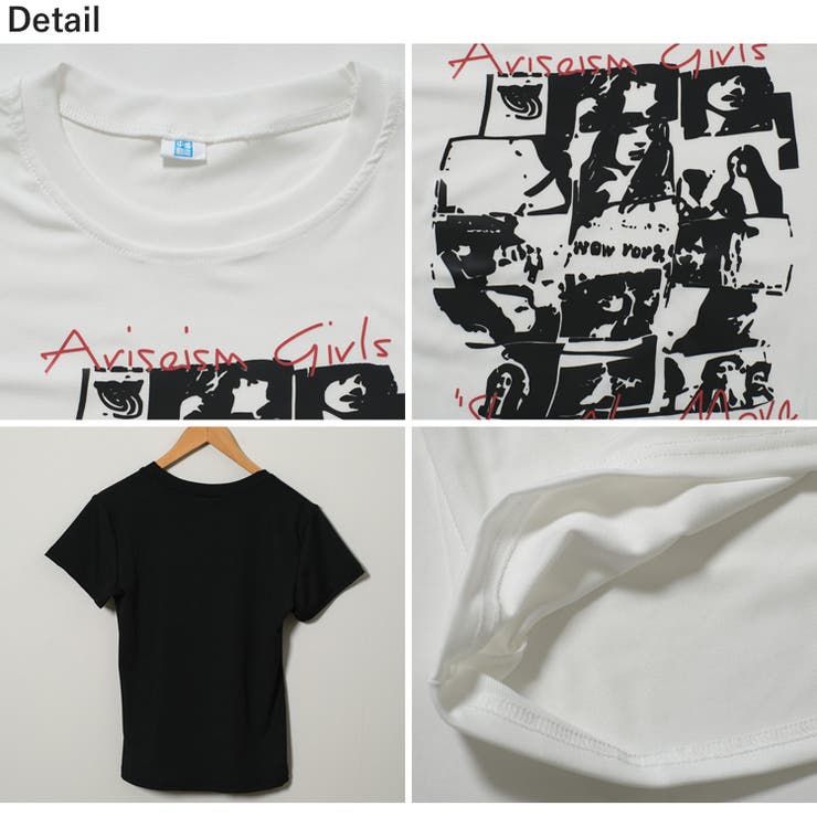 夏新作 モノクログラフィックデザイン スリムTシャツ | LOVERS | 詳細画像16 
