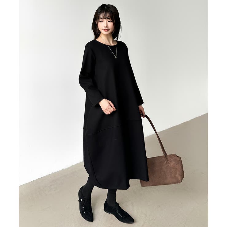 裏起毛 コクーンワンピース コットンリネンワンピース | COCOMOMO | 詳細画像33 