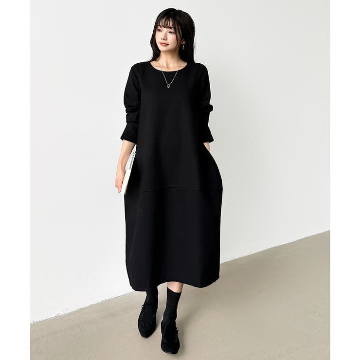 裏起毛 コクーンワンピース コットンリネンワンピース | COCOMOMO | 詳細画像39 