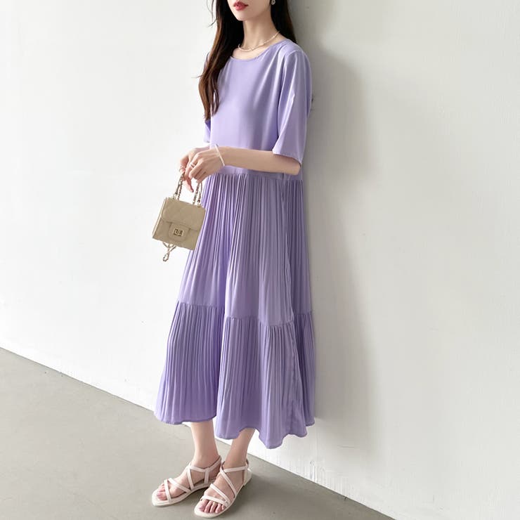 23区 ロングフレアーワンピース ブルー ヨークフレアワンピース ブルー S/M/Lサイズ - インドの