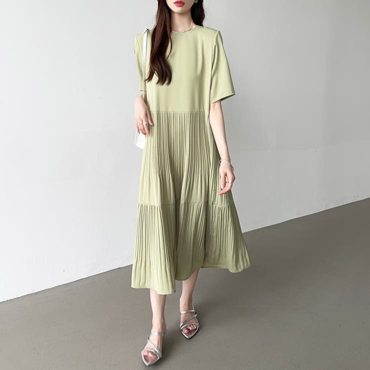 フレアワンピース ロングワンピース 半袖 | COCOMOMO | 詳細画像31 