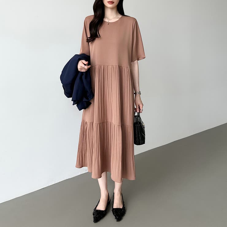 フレアワンピース ロングワンピース 半袖 | COCOMOMO | 詳細画像13 