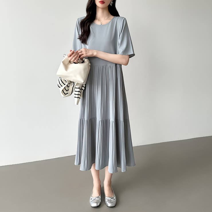 フレアワンピース ロングワンピース 半袖 | COCOMOMO | 詳細画像19 