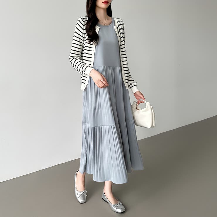 フレアワンピース ロングワンピース 半袖 | COCOMOMO | 詳細画像20 