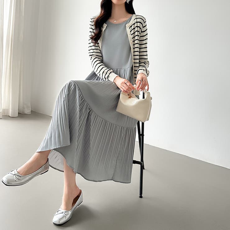 フレアワンピース ロングワンピース 半袖 | COCOMOMO | 詳細画像24 