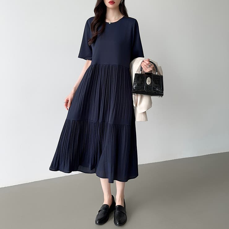 フレアワンピース ロングワンピース 半袖 | COCOMOMO | 詳細画像25 