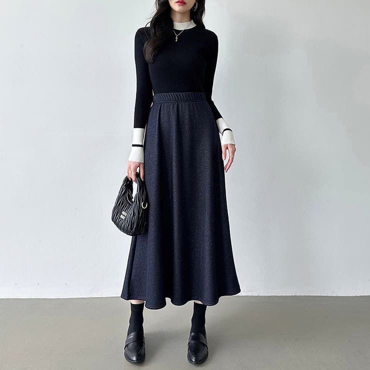 裏起毛 ふわふわあったか裏起毛スカート ロングスカート | COCOMOMO | 詳細画像11