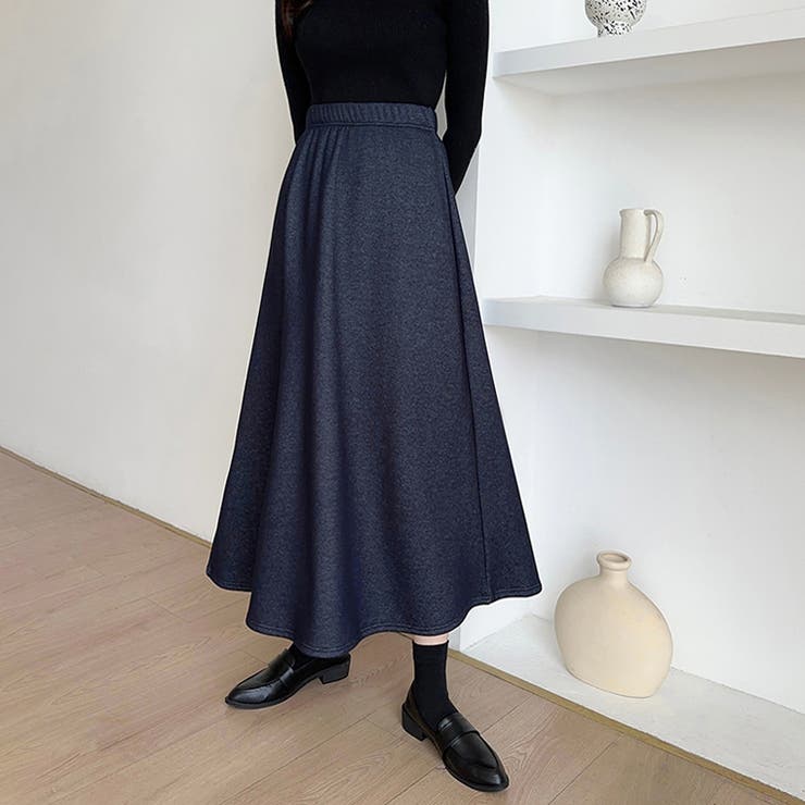 裏起毛 ふわふわあったか裏起毛スカート ロングスカート | COCOMOMO | 詳細画像15