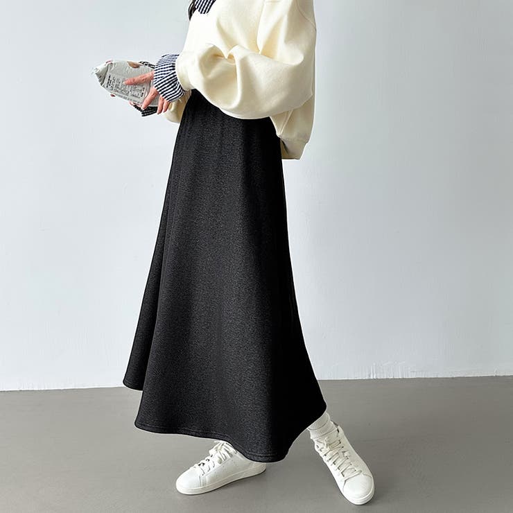 裏起毛 ふわふわあったか裏起毛スカート ロングスカート | COCOMOMO | 詳細画像2