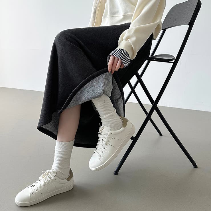 裏起毛 ふわふわあったか裏起毛スカート ロングスカート | COCOMOMO | 詳細画像3