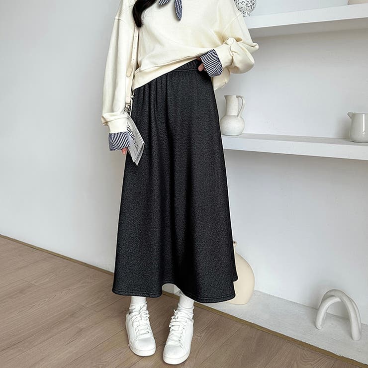 裏起毛 ふわふわあったか裏起毛スカート ロングスカート | COCOMOMO | 詳細画像6