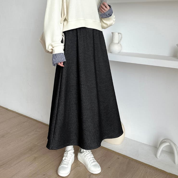 裏起毛 ふわふわあったか裏起毛スカート ロングスカート | COCOMOMO | 詳細画像7