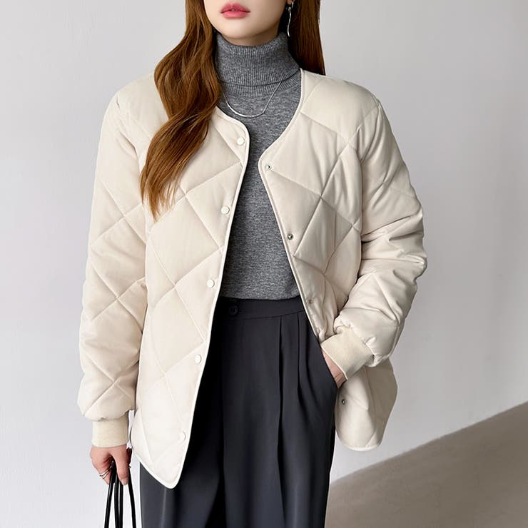 キルティングジャケット 中綿ジャケット あったか | COCOMOMO | 詳細画像1 