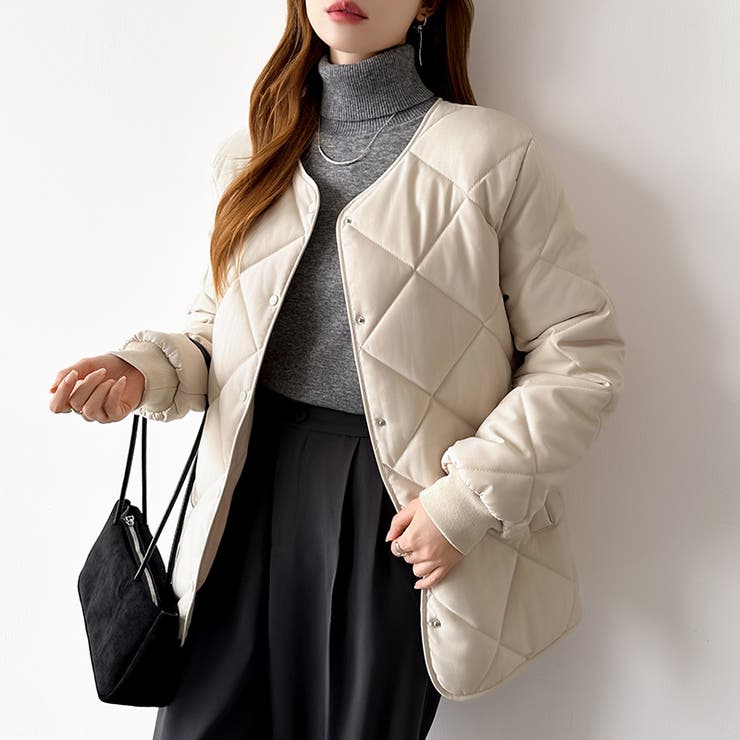 キルティングジャケット 中綿ジャケット あったか | COCOMOMO | 詳細画像4 