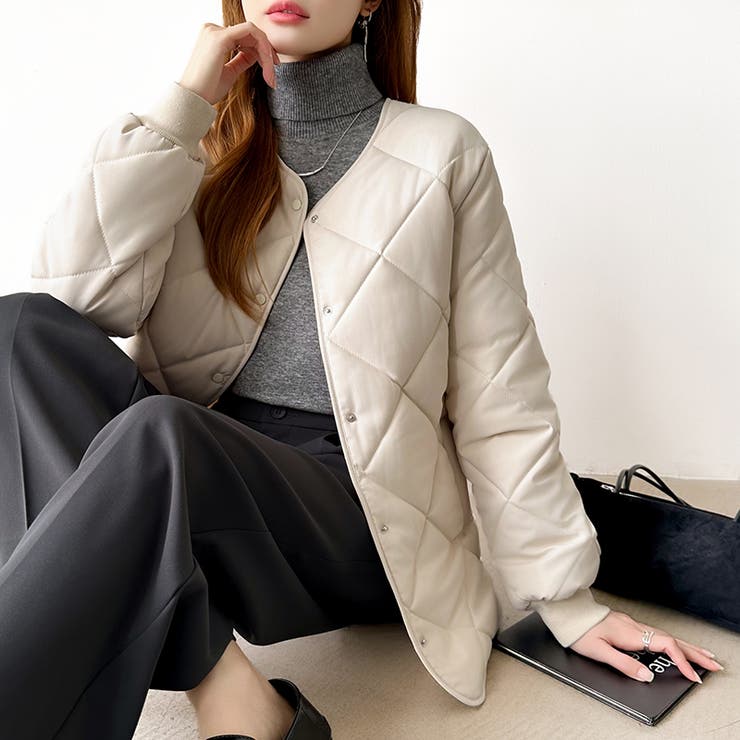 キルティングジャケット 中綿ジャケット あったか | COCOMOMO | 詳細画像5 