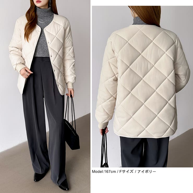 キルティングジャケット 中綿ジャケット あったか | COCOMOMO | 詳細画像6 