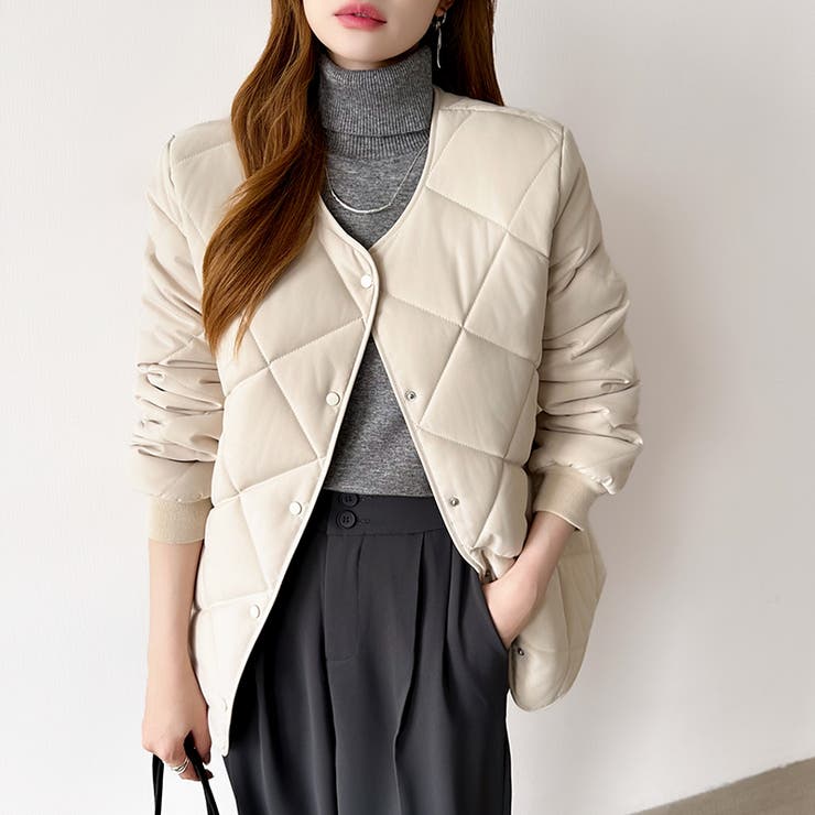 キルティングジャケット 中綿ジャケット あったか | COCOMOMO | 詳細画像9 