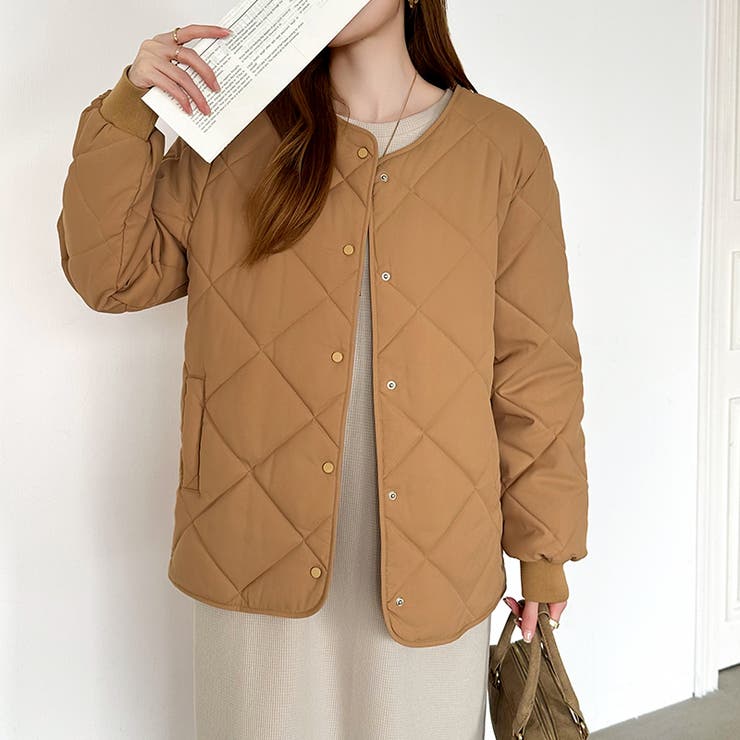 キルティングジャケット 中綿ジャケット あったか | COCOMOMO | 詳細画像23 