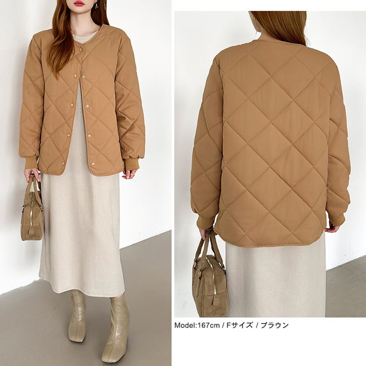 キルティングジャケット 中綿ジャケット あったか | COCOMOMO | 詳細画像24 