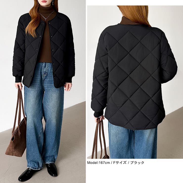 キルティングジャケット 中綿ジャケット あったか | COCOMOMO | 詳細画像32 