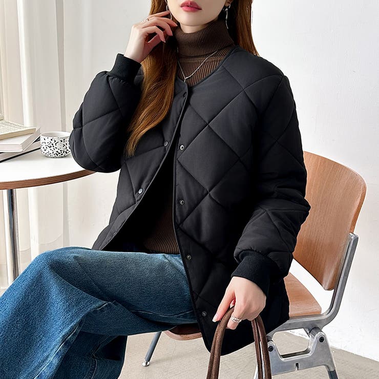 キルティングジャケット 中綿ジャケット あったか | COCOMOMO | 詳細画像35 