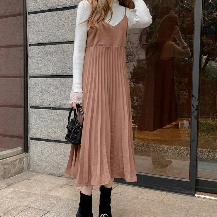 キャミソールワンピース プリーツワンピース ロングワンピース | COCOMOMO | 詳細画像14