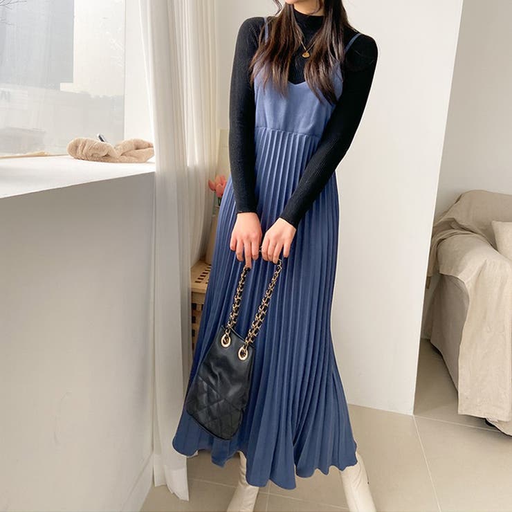 キャミソールワンピース プリーツワンピース ロングワンピース | COCOMOMO | 詳細画像2