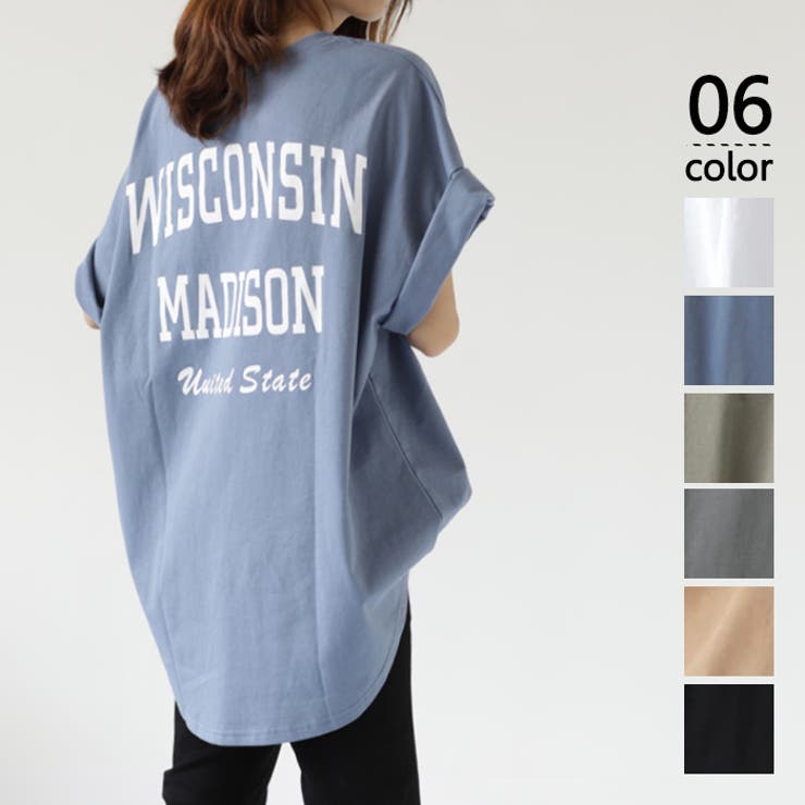 半袖Tシャツ レディース バックプリント 高品質ナンバリングT   | COCOMOMO | 詳細画像1 