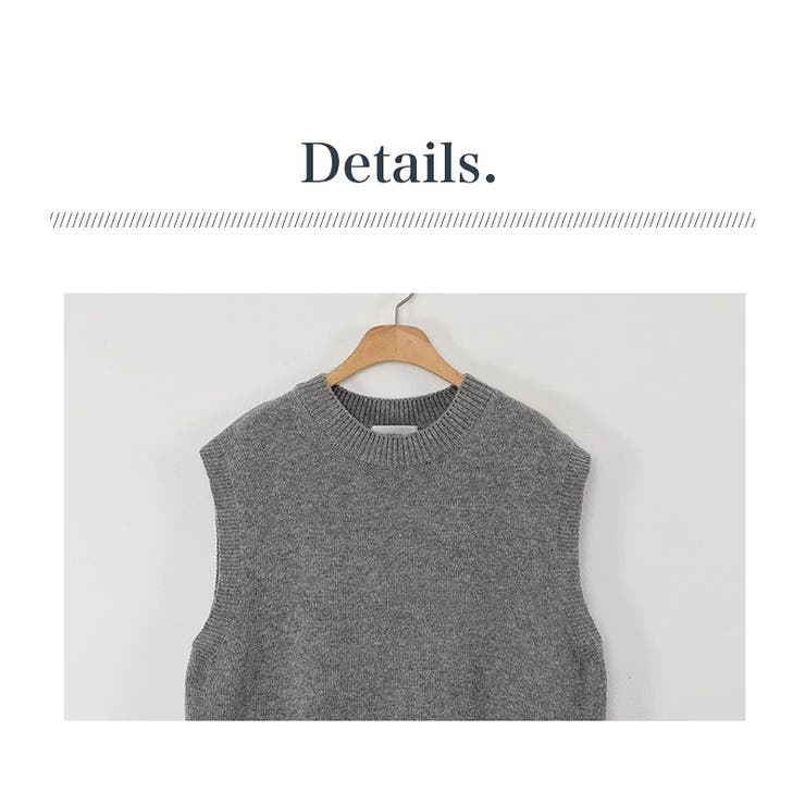 ニットベスト レディース 韓国 | COCOMOMO | 詳細画像36 