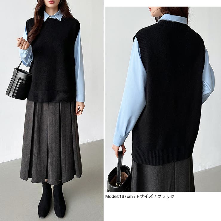 ニットベスト レディース 韓国 | COCOMOMO | 詳細画像5 