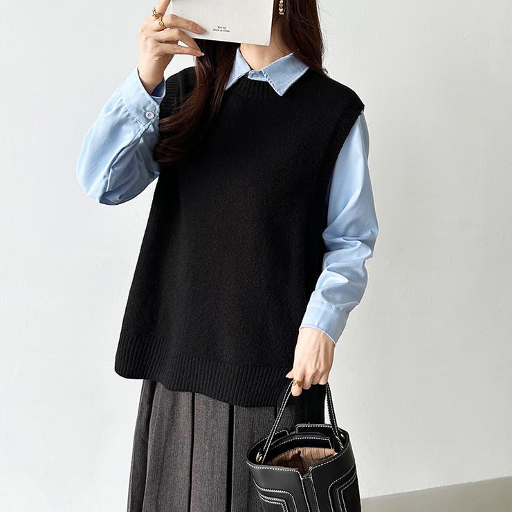 ニットベスト レディース 韓国 | COCOMOMO | 詳細画像6 