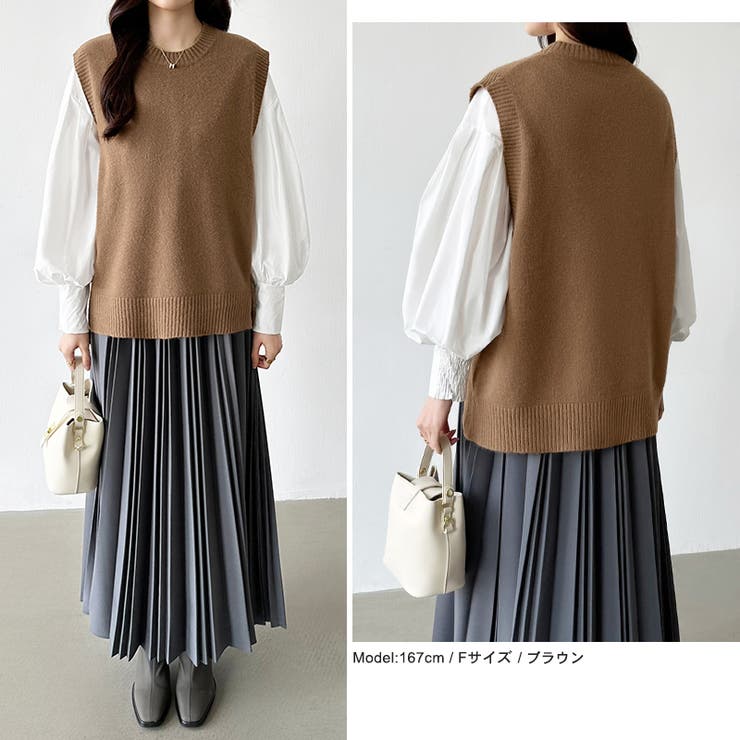 ニットベスト レディース 韓国 | COCOMOMO | 詳細画像17 