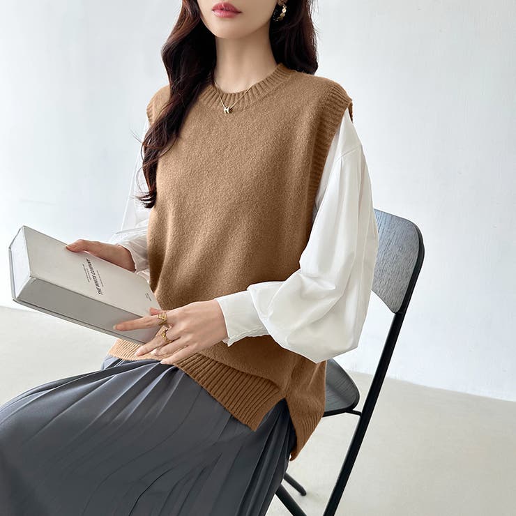 ニットベスト レディース 韓国 | COCOMOMO | 詳細画像18 