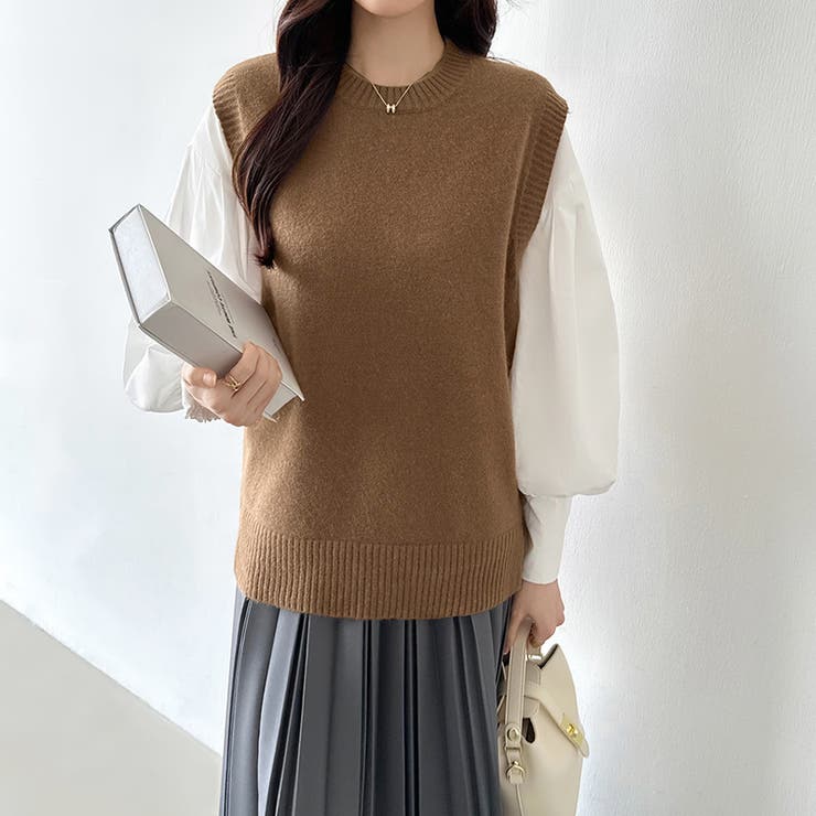 ニットベスト レディース 韓国 | COCOMOMO | 詳細画像19 