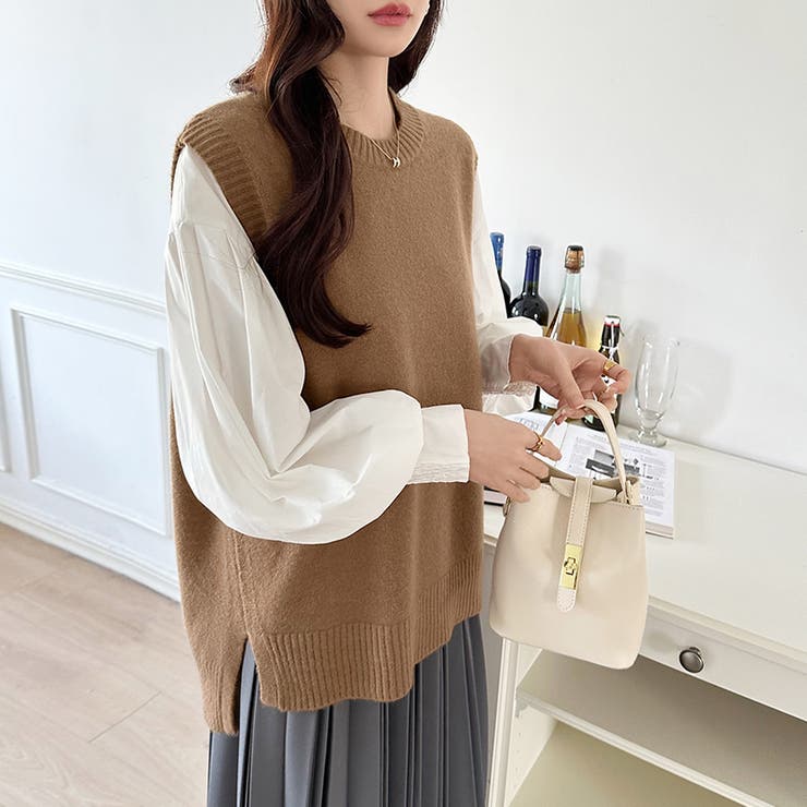 ニットベスト レディース 韓国 | COCOMOMO | 詳細画像20 