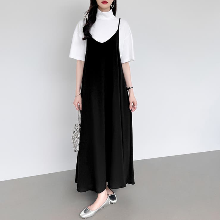 ロングワンピース キャミワンピース 肩紐調節可ワンピース | COCOMOMO | 詳細画像21 