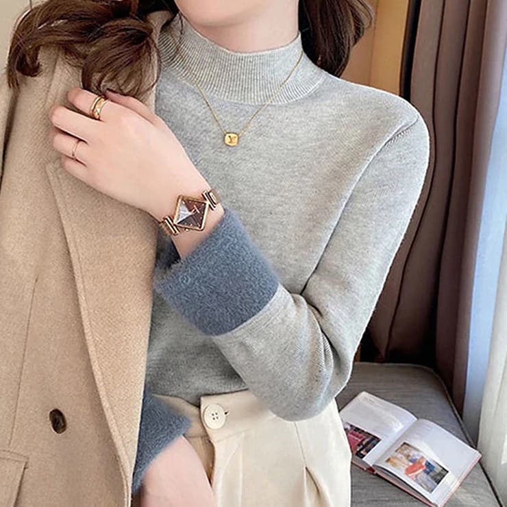 カラバリ 裏起毛 ハイネックニット タートルネック レディース 韓国 品番 Cocw Cocomomo ココモモ のレディース ファッション通販 Shoplist ショップリスト