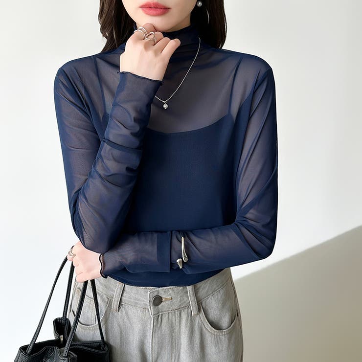 レイヤードにも使いやすい シアートップス ハイネック | COCOMOMO | 詳細画像74 