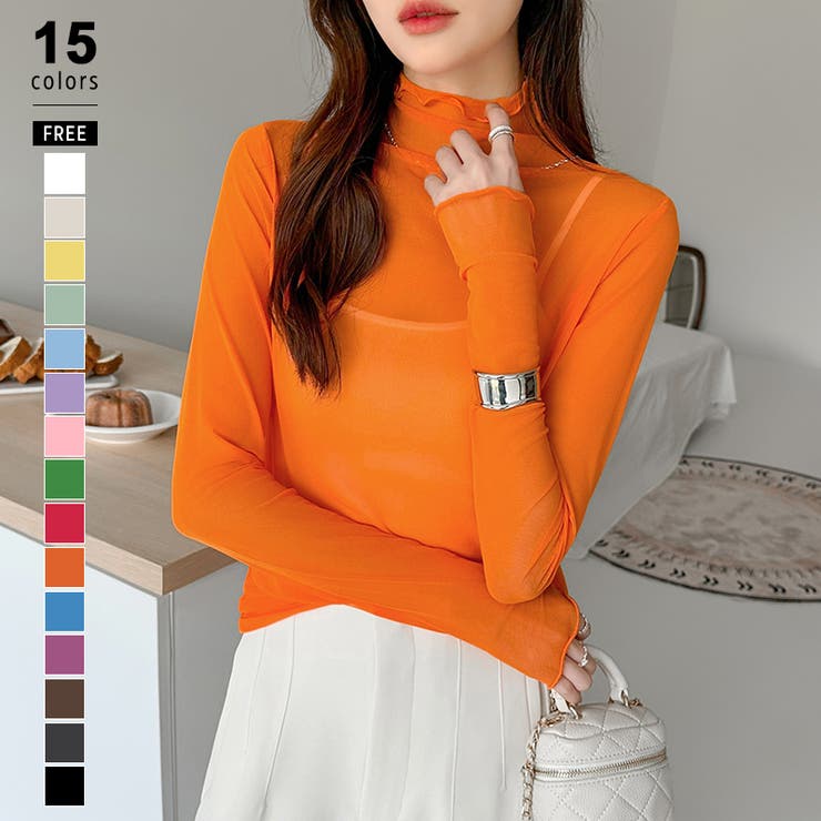 OMMO ONLINE STORE / BLOCKING SHEER TOP