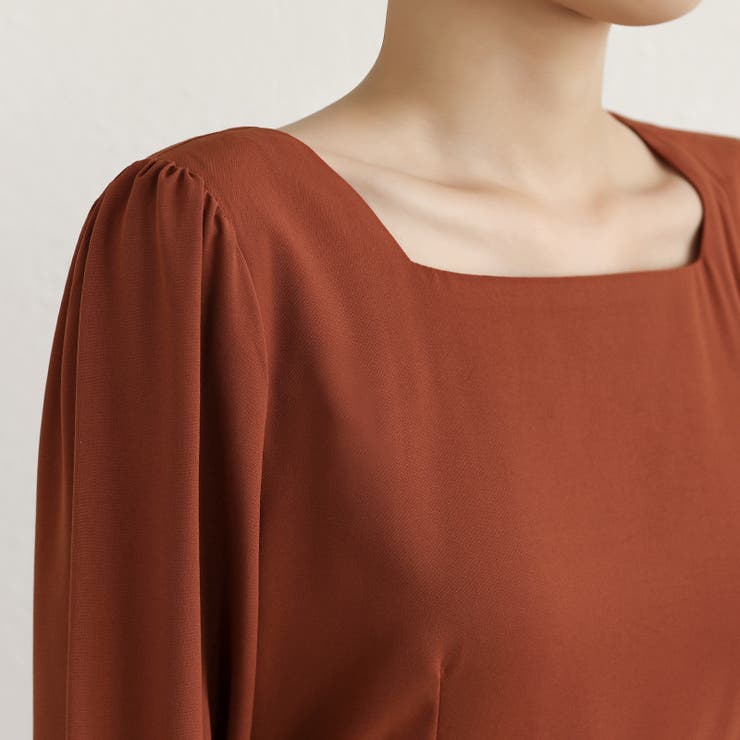 ワンピース ブリーツマキシワンピース 長袖ロングワンピース | COCOMOMO | 詳細画像11 