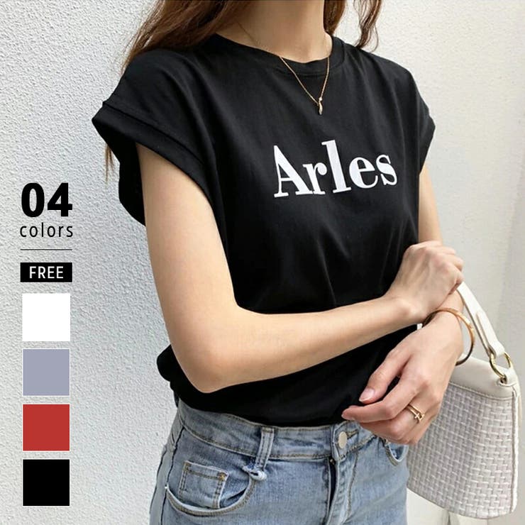 ブラック | ロゴtシャツ フレンチスリーブ ロゴ | COCOMOMO