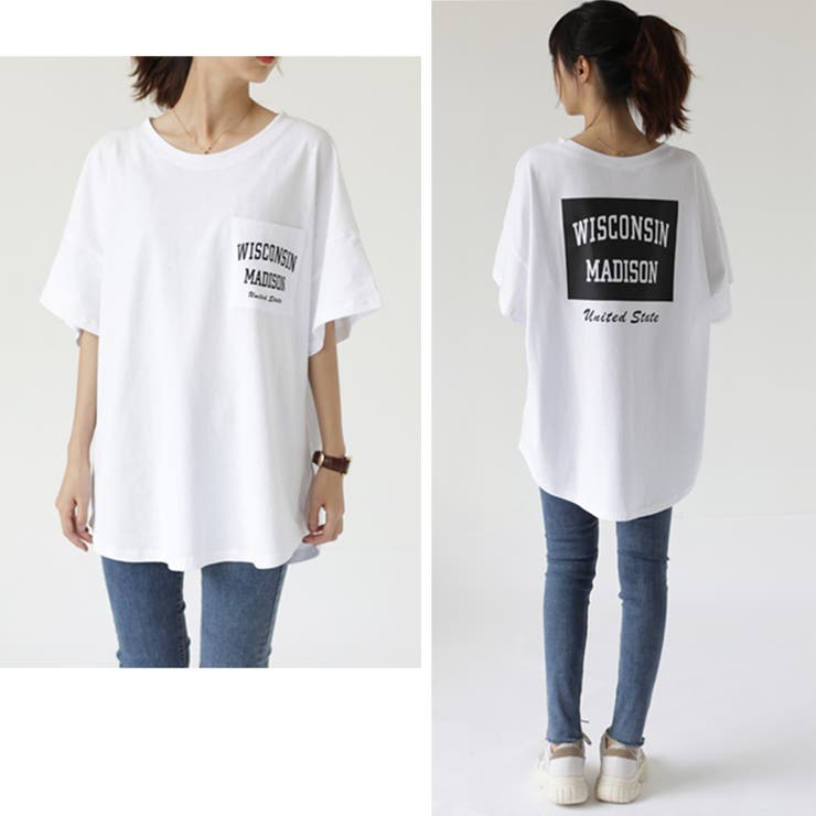 バックプリント 半袖 Tシャツ[品番：COCW0003059]｜COCOMOMO（ココモモ