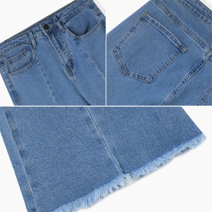 デニムパンツ フレアデニムパンツ 美脚ストレッチ[品番