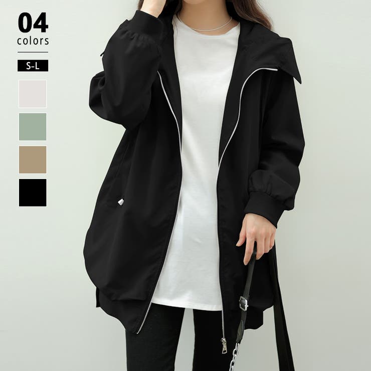 black | マウンテンパーカー レディース ライトアウター | COCOMOMO