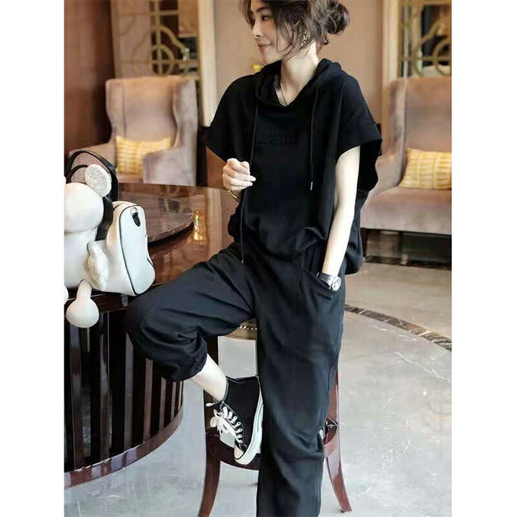 レディース フーディーセットアップ オールインワン つなぎ 品番 Cocw Cocomomo ココモモ のレディースファッション通販 Shoplist ショップリスト